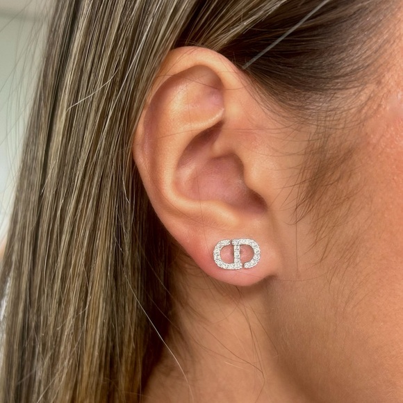 Dior Petit CD Mini Stud Earrings - Picture 3 of 6